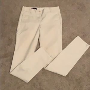 J. Crew Bennett off white pants size 4 Tall